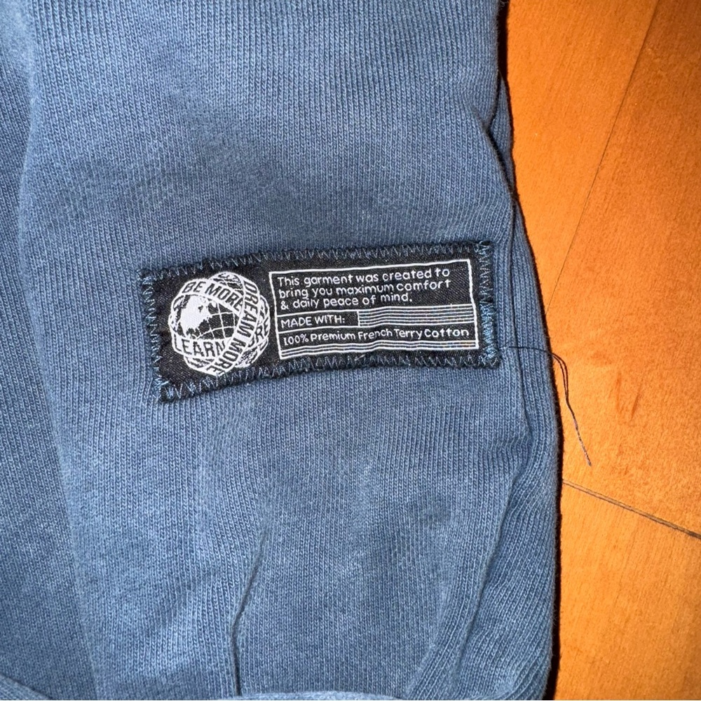 Alphalette Blue French Terry Cotton Joggers
